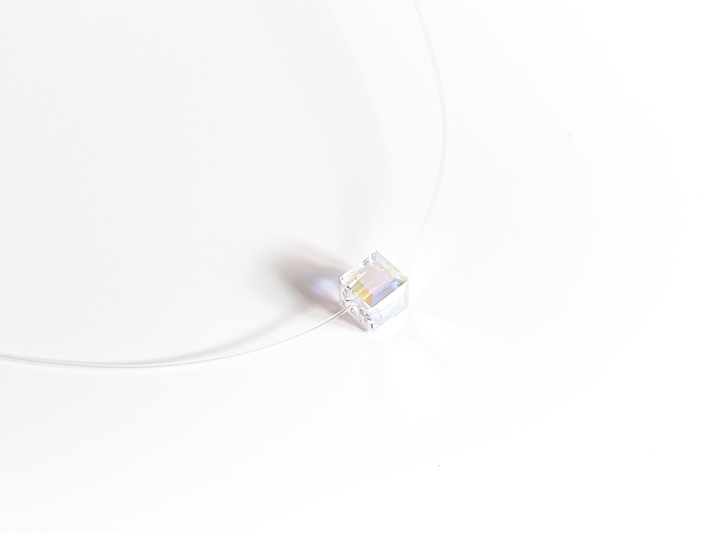 choker la baza gatului cu cristal aurora boreala swarovski cub
